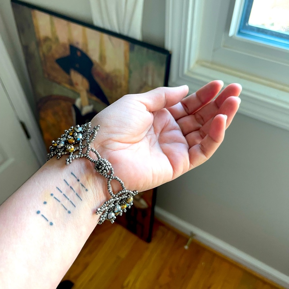 Glittery Silver and Gold Bracelet - Picture 4 of 5